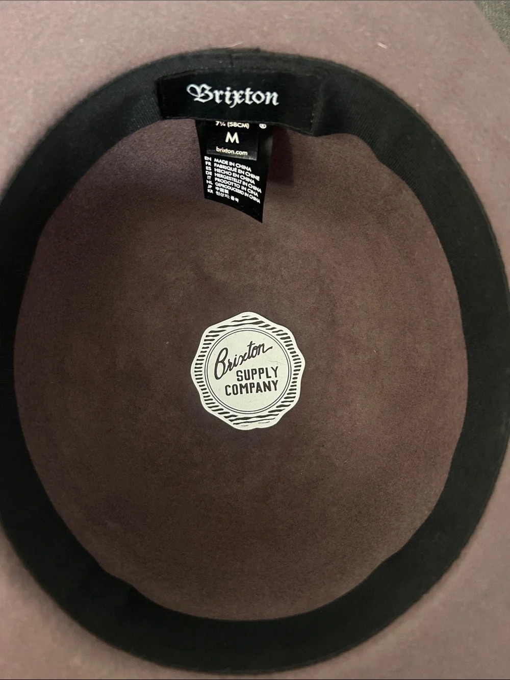 Brixton Wide-Brim Fedora Hat in Mauve
